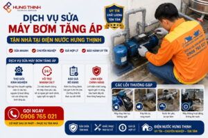 Sửa máy bơm tăng áp tại nhà: Phục vụ 24h, giá tốt