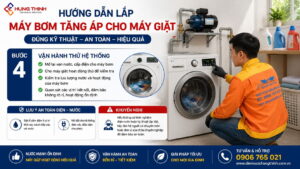 Cách lắp máy bơm tăng áp cho máy giặt: Chuẩn nhất