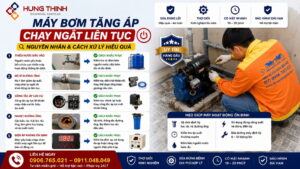 Máy bơm tăng áp chạy ngắt liên tục: Nguyên nhân, cách xử lý
