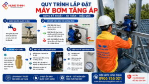 Sơ đồ và cách lắp bơm tăng áp giúp nước mạnh chi tiết