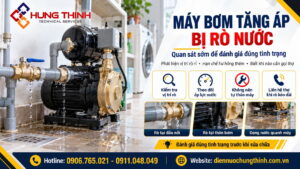 Máy bơm tăng áp bị rò nước: Nguyên nhân, cách khắc phục